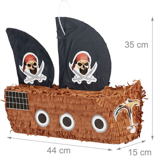 Set Pinata Petrecere Relaxdays Navă Pirat Multicolor 35x44x15 Cm