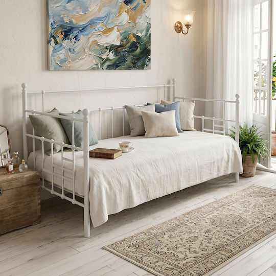 Routha Κρεβάτι Μονό για Στρώμα 90x190cm Λευκό Routha Κρεβάτι Μονό για Στρώμα 90x190cm Λευκό