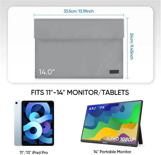 Arzopa Sleeve Γκρι