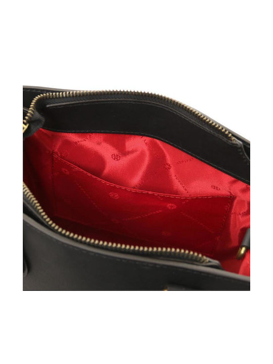 Leather Women's Handbag Shoulder Black