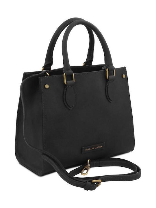 Leather Women's Handbag Shoulder Black