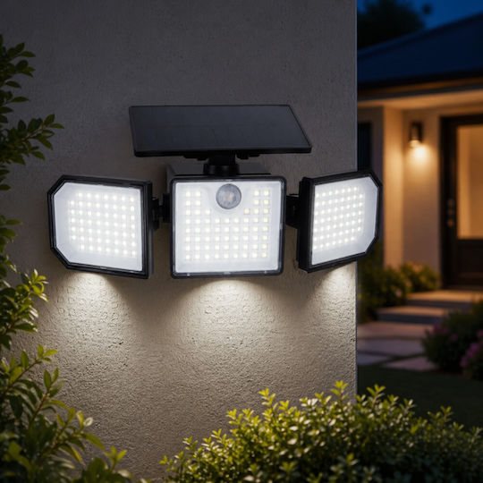 Lampa Solară de Perete 5W 500lm cu Senzor de Mișcare și Telecomandă IP65 26.5x12x12cm