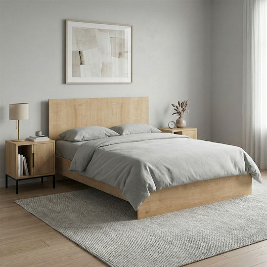 Troy Κρεβάτι Διπλό για Στρώμα 140x190cm Φυσικό Οξιάς Troy Κρεβάτι Διπλό για Στρώμα 140x190cm Φυσικό Οξιάς