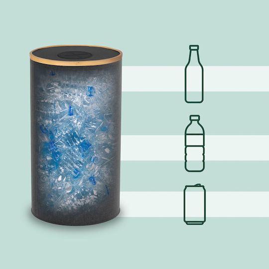 Relaxdays Coș De Gunoi Din Plastic Pentru Reciclare 100 L Bej