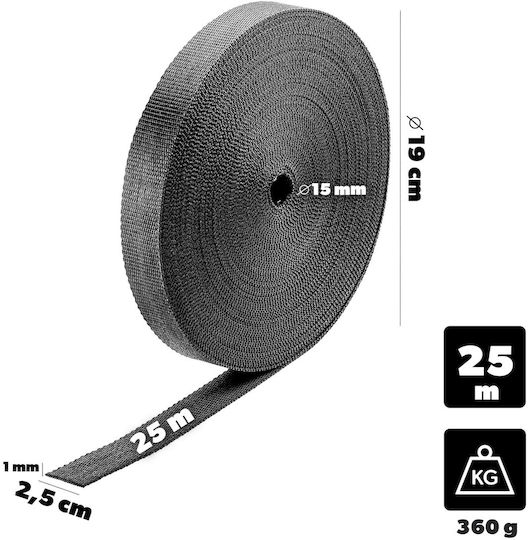 Kadax Tree Tying Tape 25 Mm X 25 M Black