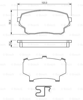 Bosch Brake Pad Set Disc Brake 0 986 494 711