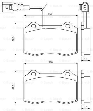 Bosch Brake Pad Set Disc Brake 0 986 494 367