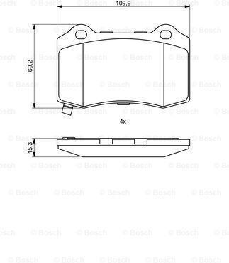 Set Plăcuțe Frână Disc Bosch 0 986 494 708