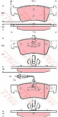 Trw Gdb1671 Brake Pad Set Disc Brake