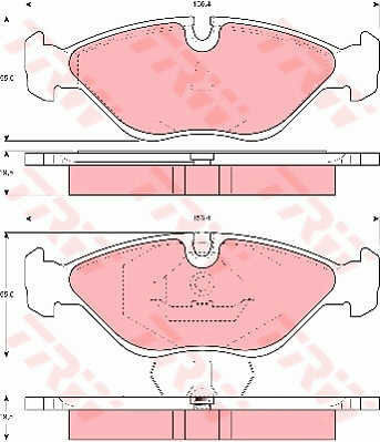Set Brake Pads Disc Brake Trw Gdb969