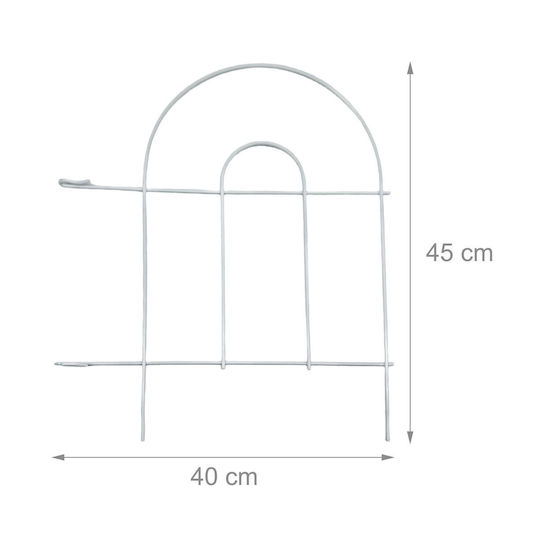Relaxdays Material Pentru Garduri De Grădină Din Metal 30x6cm Negru