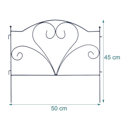 Relaxdays Material De Construcție Pentru Garduri De Grădină Din Metal Negru