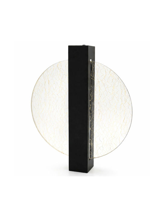 Aplica de Perete Modernă cu LED Integrat și Comutator Neagră 25x20cm