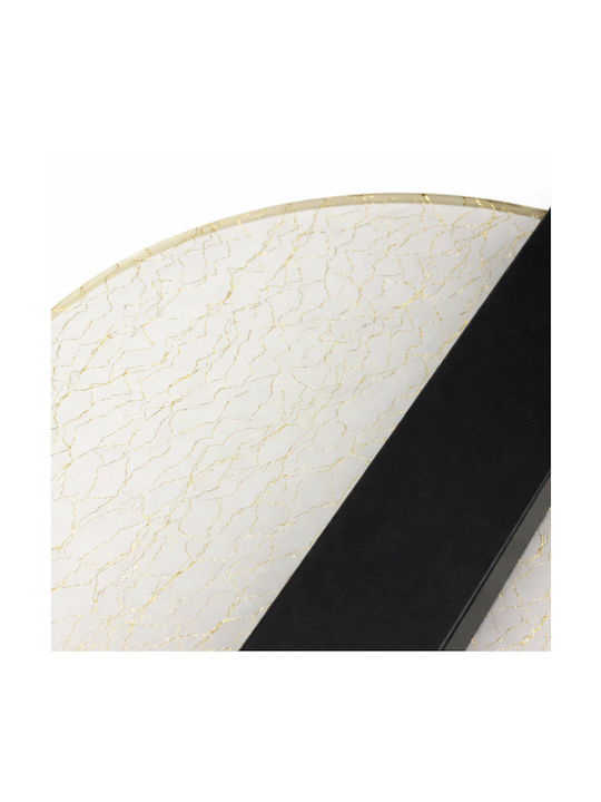 Aplica de Perete Modernă cu LED Integrat și Comutator Neagră 25x20cm