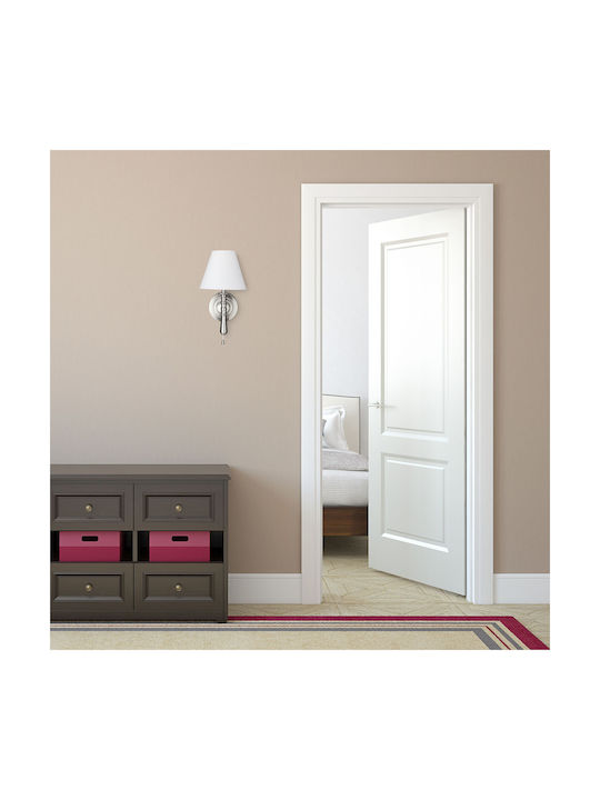 Relaxdays Lampă de Perete cu Soclu E14 Albă 28cm