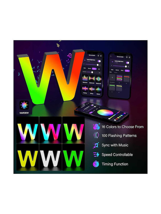 Dekoratives Tischlicht LED RGB Brief