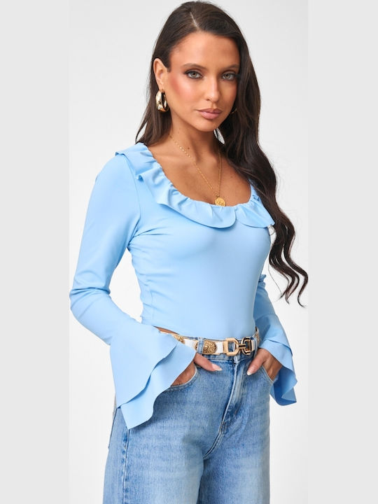 Γυναικείο Crop Top Γαλαζιο