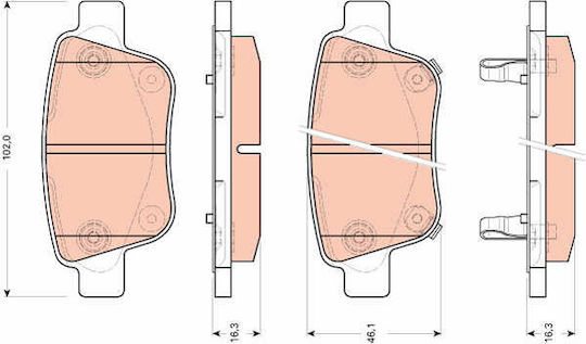 Set Brake Pads Disc Brake Trw Gdb3456