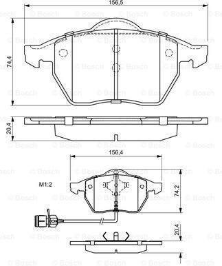 Bosch Brake Pad Set Disc Brake 0 986 460 937