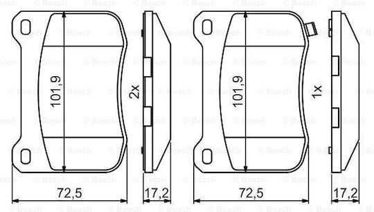 Set Plăcuțe Frână Disc Bosch 0 986 494 872