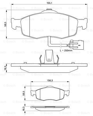 Bosch Bremsbelag Set Scheibenbremse