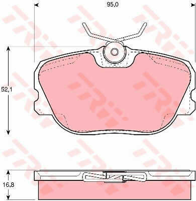 Trw Gdb460 Brake Pad Set Disc Brake
