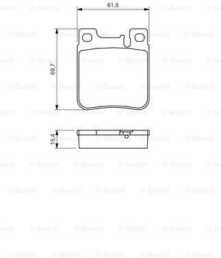 Bosch Brake Pad Set Disc Brake 0 986 460 965