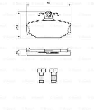 Bosch Brake Pad Set Disc Brake 0 986 460 995