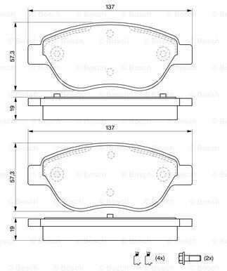 Bosch Brake Pad Set Disc Brake 0 986 494 074