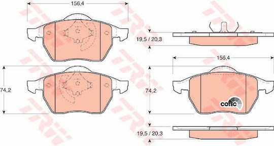TRW GDB1200 Bremsscheibenbeläge Set