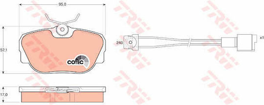 Trw Gdb820 Brake Pad Set Disc Brake