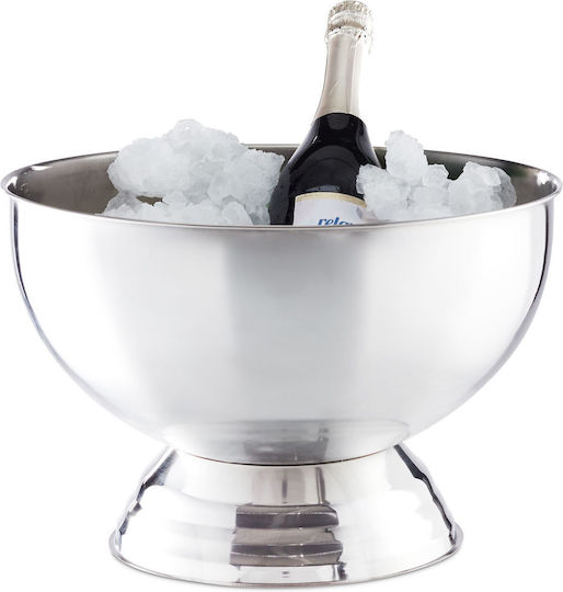 Relaxdays Champagners Simple Argintiu 11lt Cu Dimensiuni 23.5x36.5cm