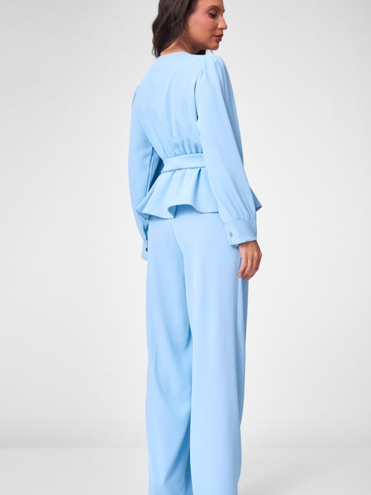 Women's Light Blue Set with Trousers