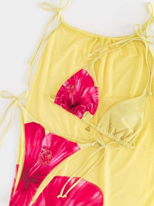 Set Bikini 3 Τεμαχίων Τριγωνάκι Κιτρινο