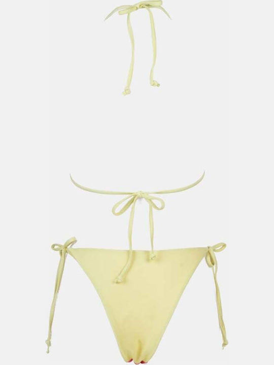 Set Bikini 3 Τεμαχίων Τριγωνάκι Κιτρινο