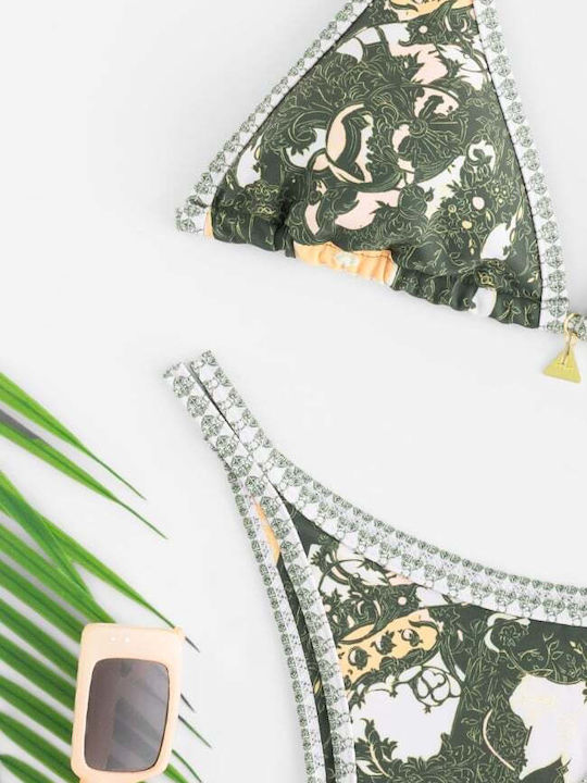 Set Bikini Triunghi Push Up Kaki