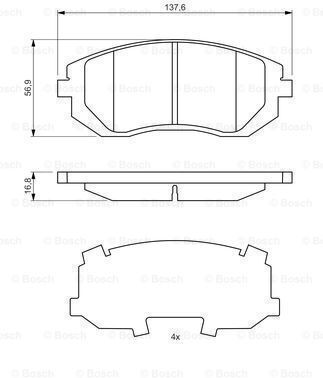 Bosch Brake Pad Set Disc Brake 0 986 494 653