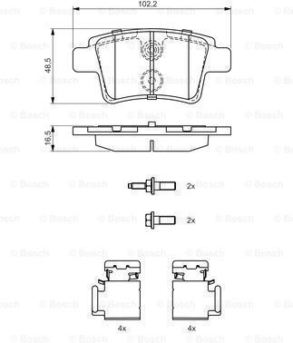 Bosch Brake Pad Set Disc Brake 0 986 494 622