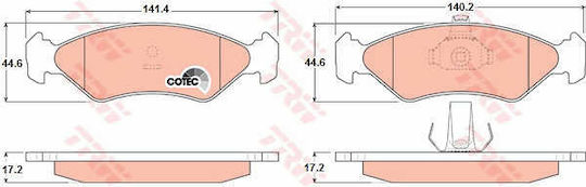 Trw Gdb1221 Disc Brake Pad Set