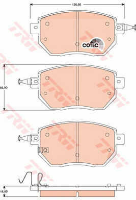 Trw Gdb3416 Brake Pad Set Disc Brake