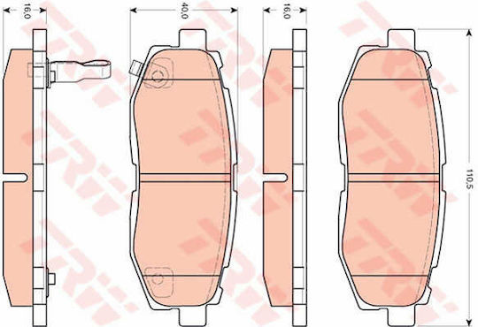 Set Brake Pads Disc Brake Trw Gdb3442
