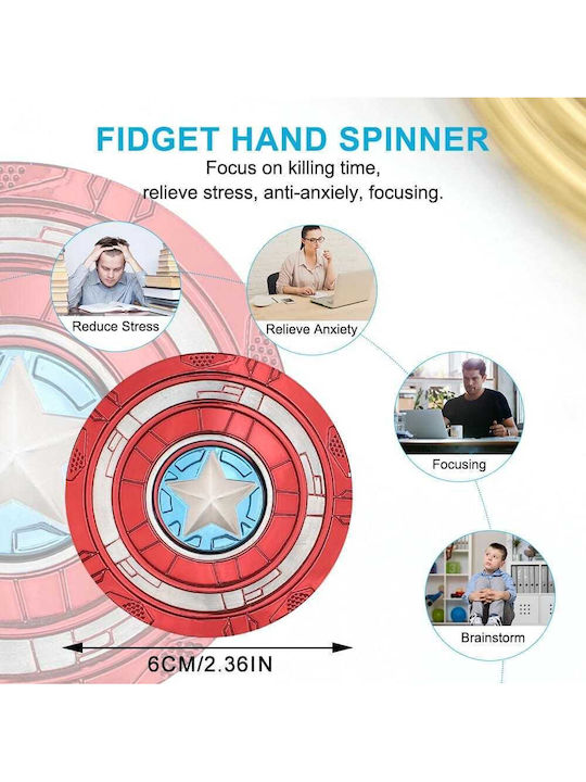Fidget Spinner Keychain 2 In 1 – Hammer & Shield Superhero A43645