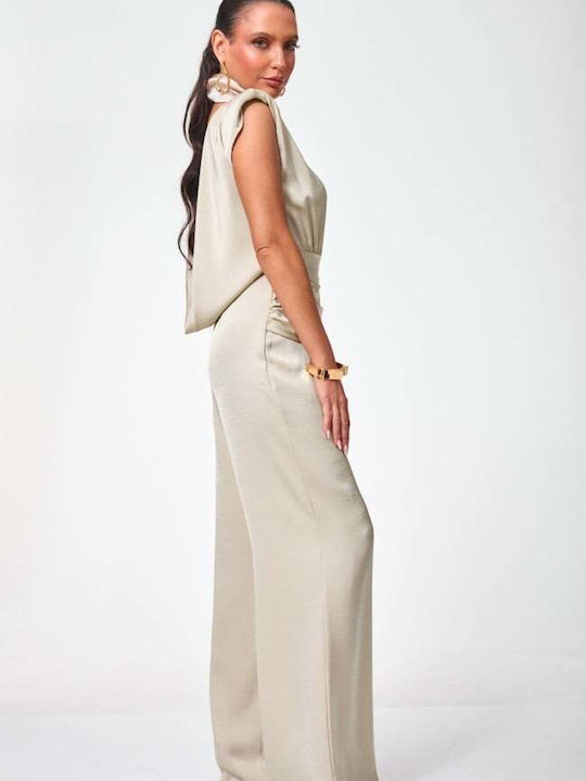 Damen Jumpsuit Beige