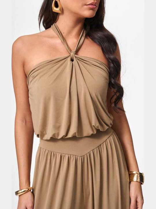 Damen Jumpsuit Braun