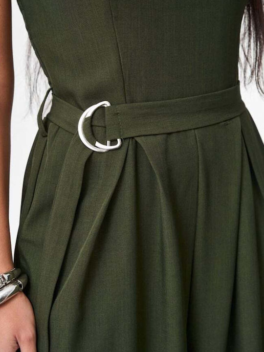 Γυναικεία Strapless Ολόσωμη Φόρμα Χακι
