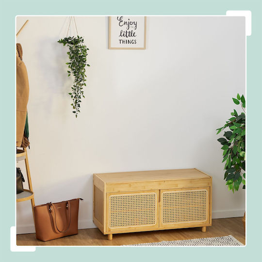 Shoe Organizer Made of Bamboo 90x37x45cm
