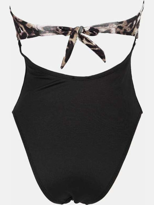 Strapless One Piece Swimsuit Black