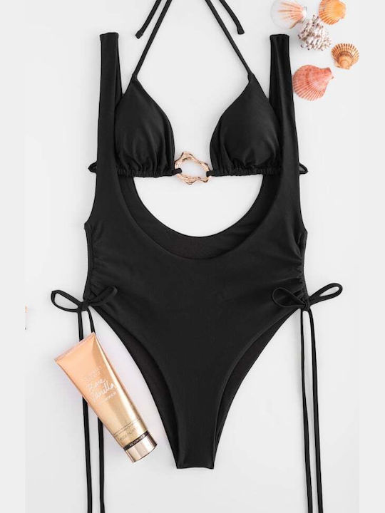 Swimsuit with Openings Black