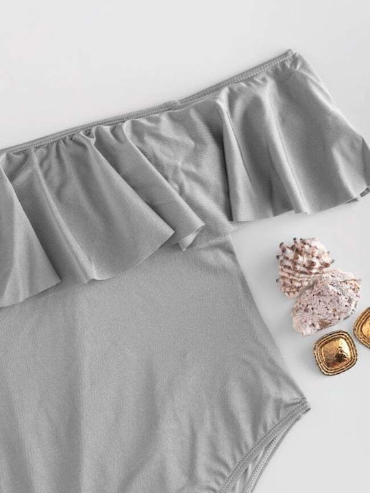 Costum De Baie Întreg Argintiu