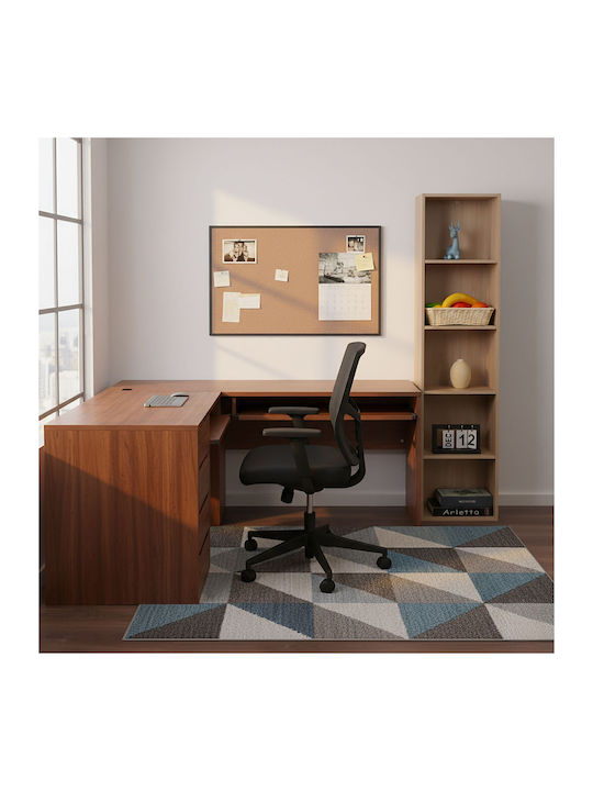 Bookcase Light Brown 132x32x24cm